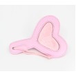 Love & Leather Fur Infil Heart Paddle Pink